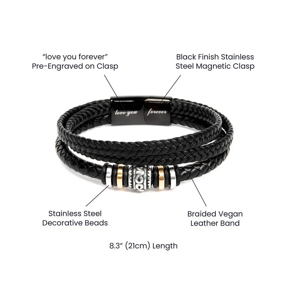 Gift to my Dad Bracelet love you forever Men's. ShineOn Fulfillment