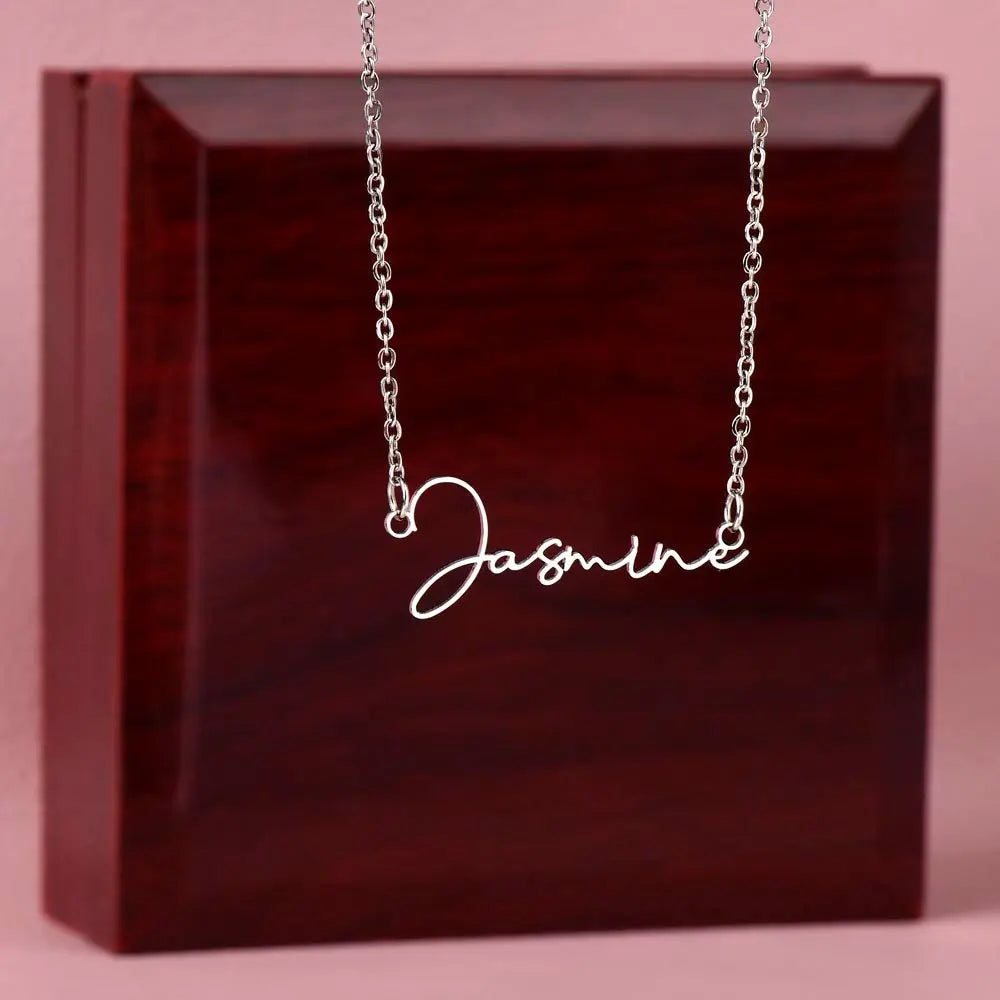 Name Necklace signature style without card message . ShineOn Fulfillment