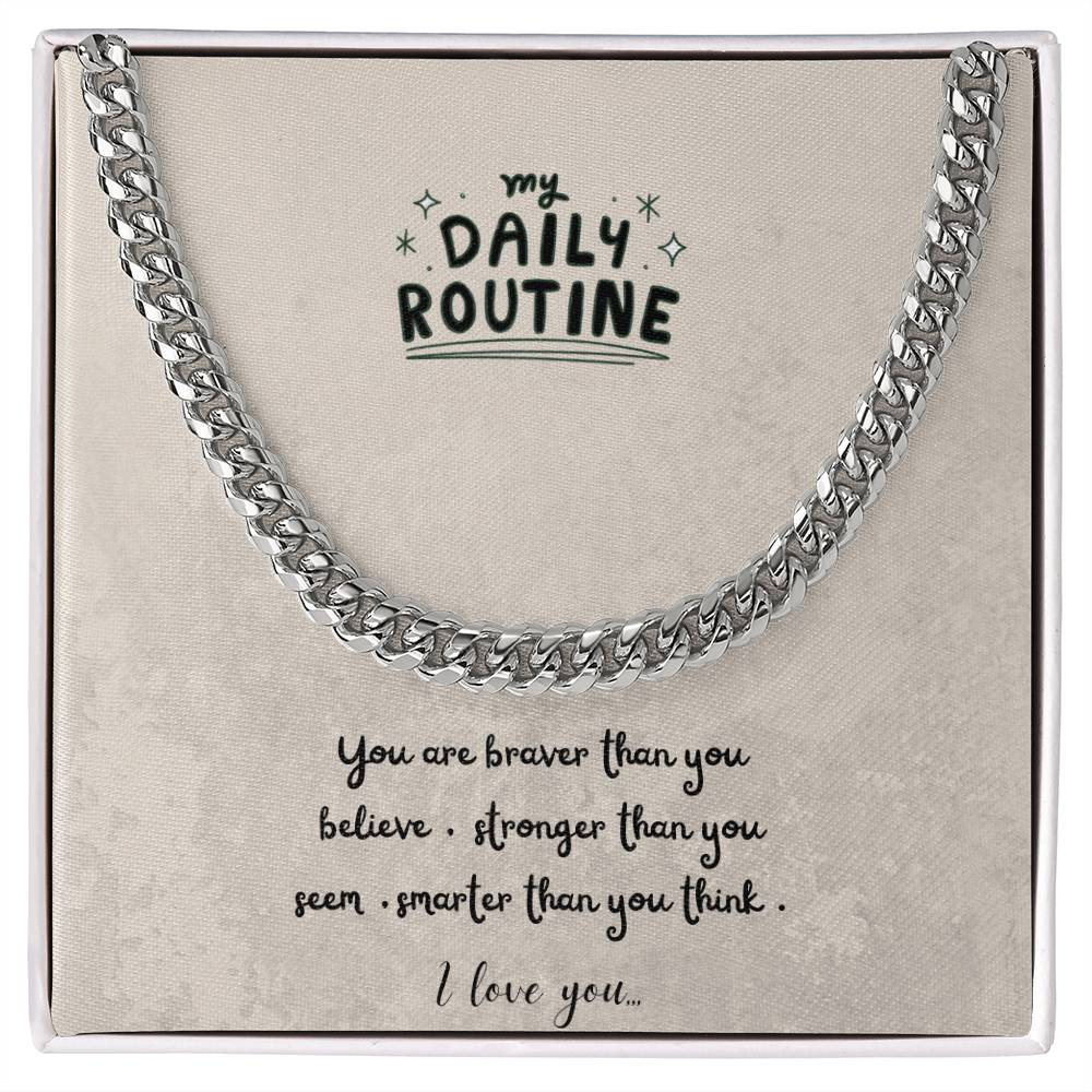 Gift to my son Necklace Cuban Link Chain Men's .