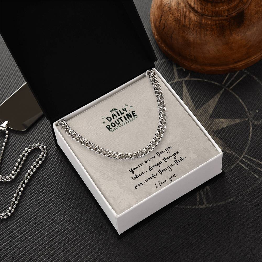 Gift to my son Necklace Cuban Link Chain Men's .