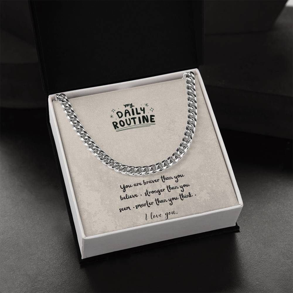 Gift to my son Necklace Cuban Link Chain Men's .