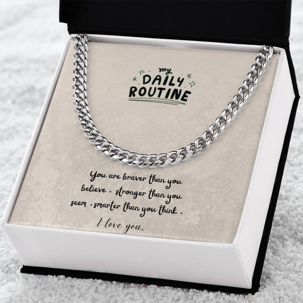 Gift to my son Necklace Cuban Link Chain Men's .