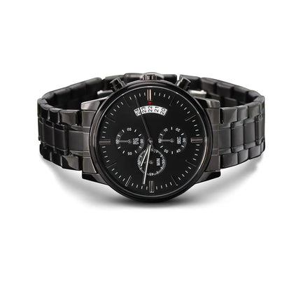 La Montre chronograph noir..