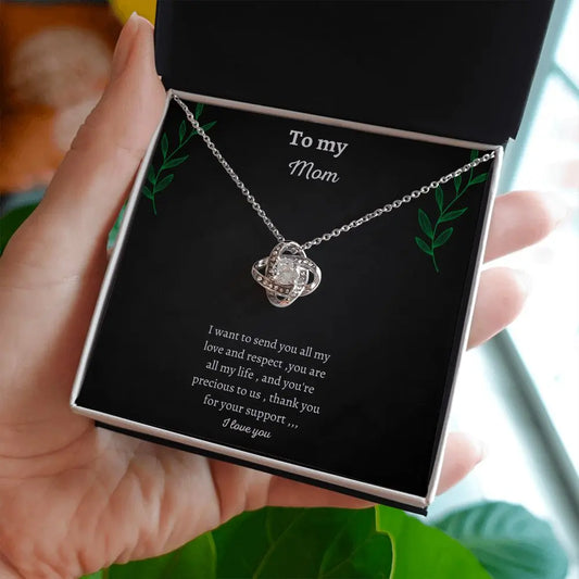 To my Mom Necklace love knot ..
