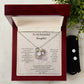 To my beautiful daughter Necklace forever love and earrings ..