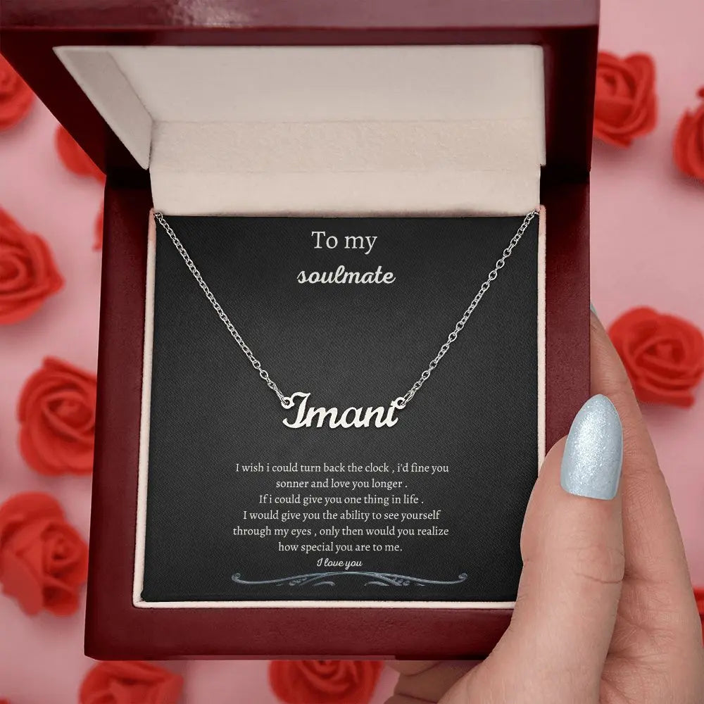 Gift to soulmate Necklace personalized CM.
