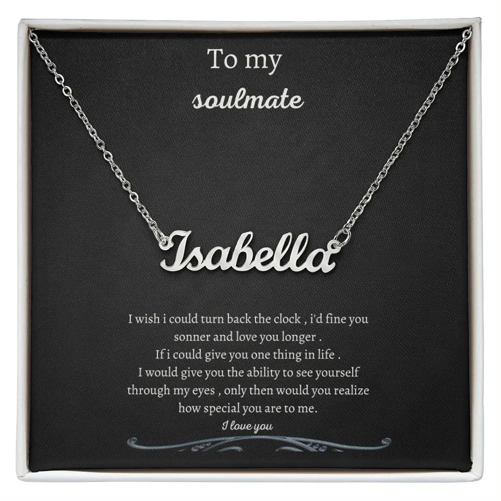 Gift to soulmate Necklace personalized CM.