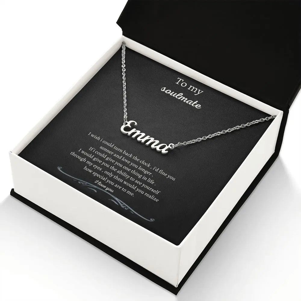 Gift to soulmate Necklace personalized CM.