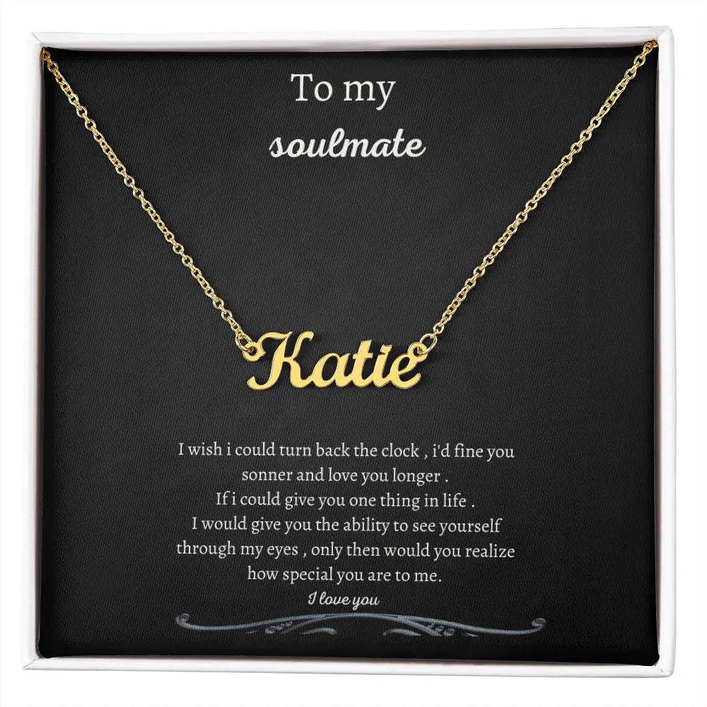 Gift to soulmate Necklace personalized CM.