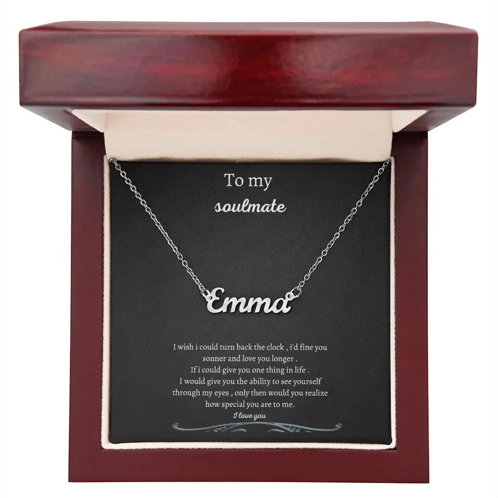 Gift to soulmate Necklace personalized CM.