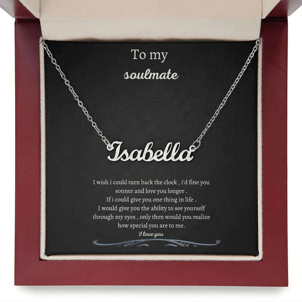 Gift to soulmate Necklace personalized CM.