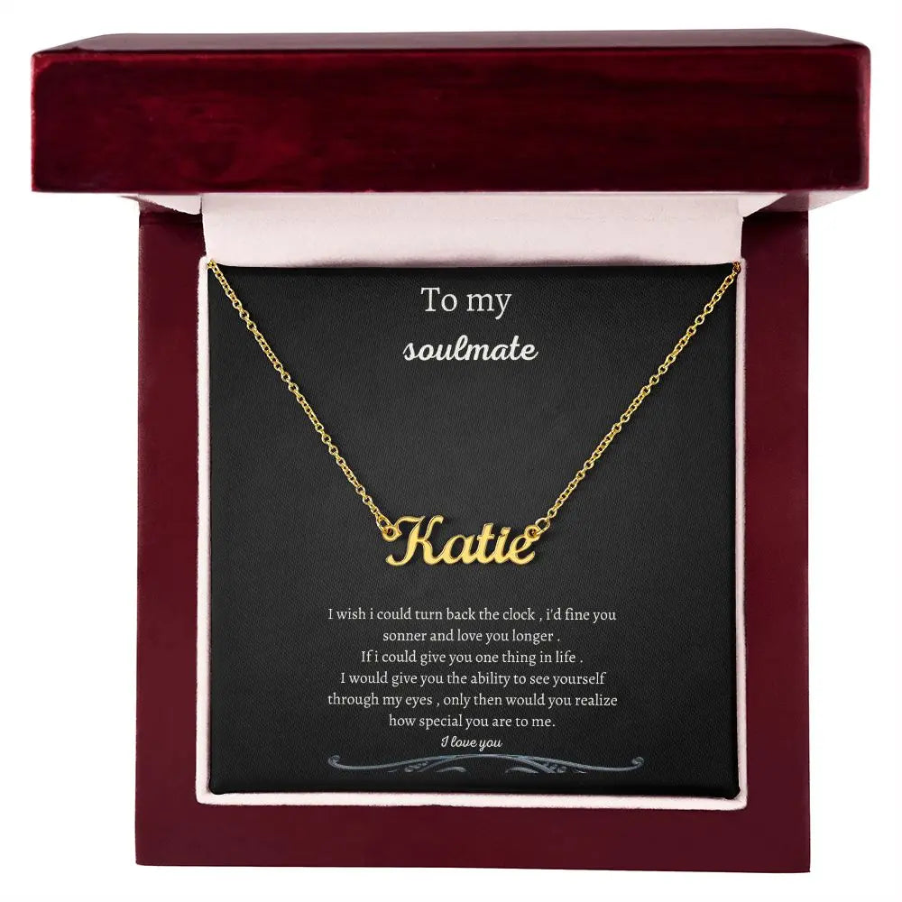 Gift to soulmate Necklace personalized CM.