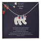 Gift to my amazing Mom Custom Baby Feet Necklace with Birthstone. ShineOn Fulfillment