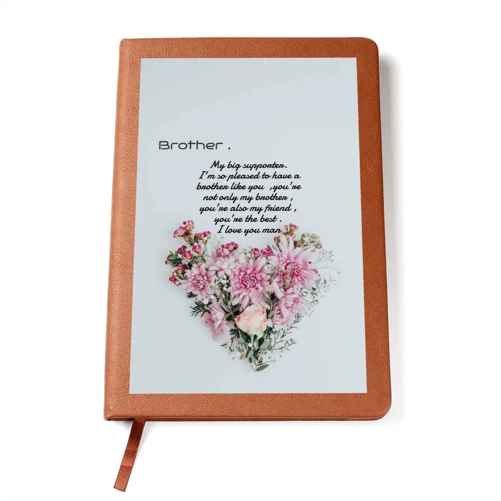 Gift to my brother Graphic leather journal ShineOn Fulfillment