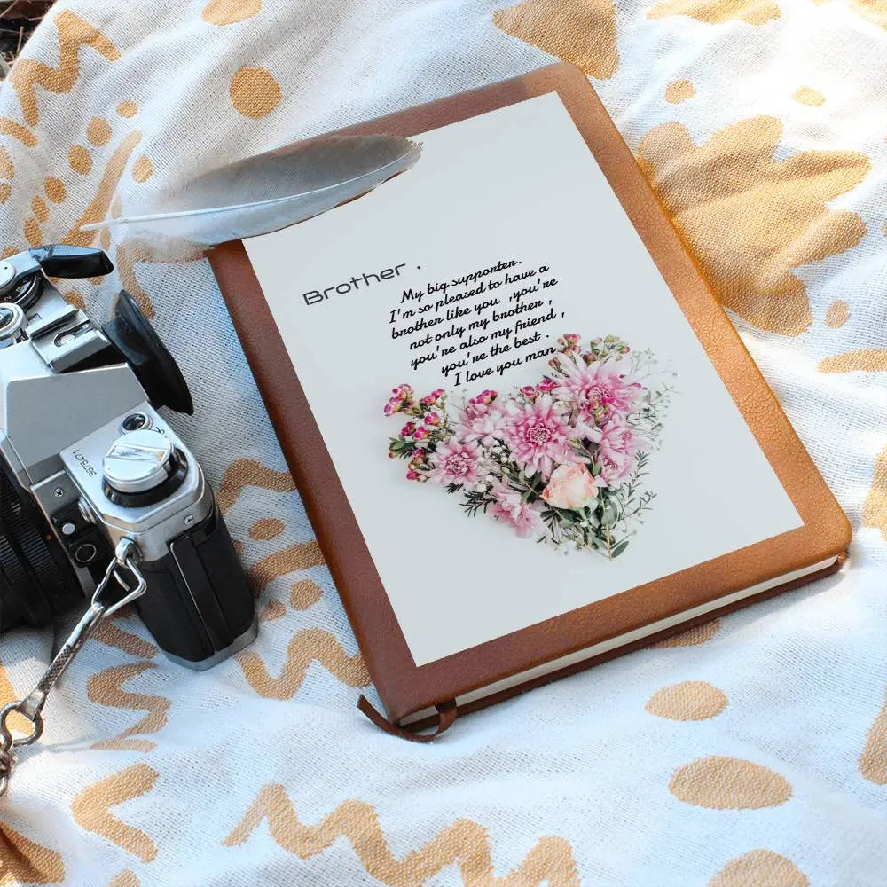Gift to my brother Graphic leather journal ShineOn Fulfillment