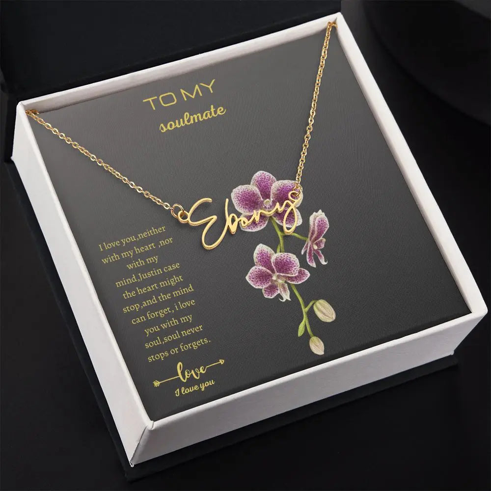 Gift to my soulmate  Signature Style Name Necklace . ShineOn Fulfillment
