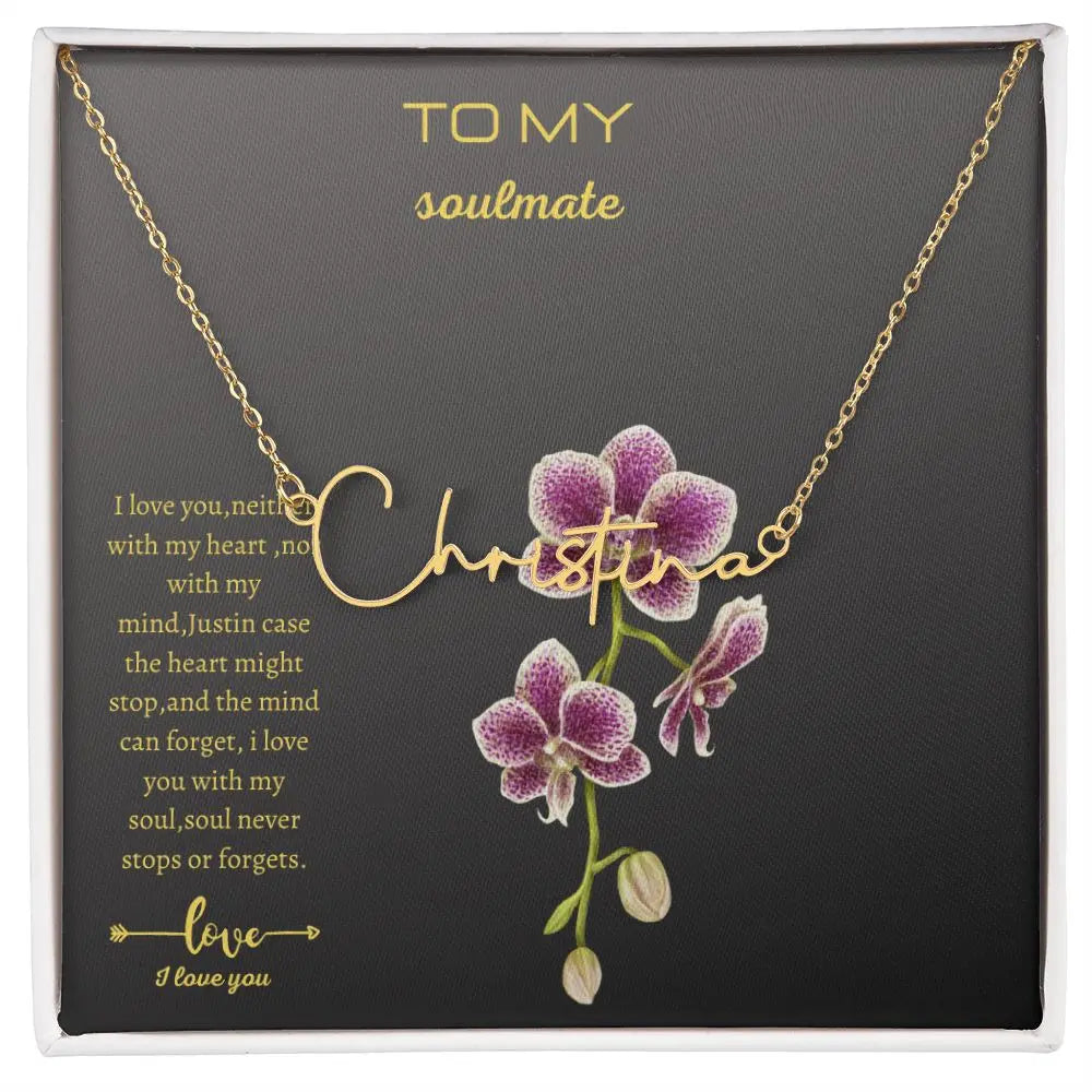 Gift to my soulmate  Signature Style Name Necklace . ShineOn Fulfillment