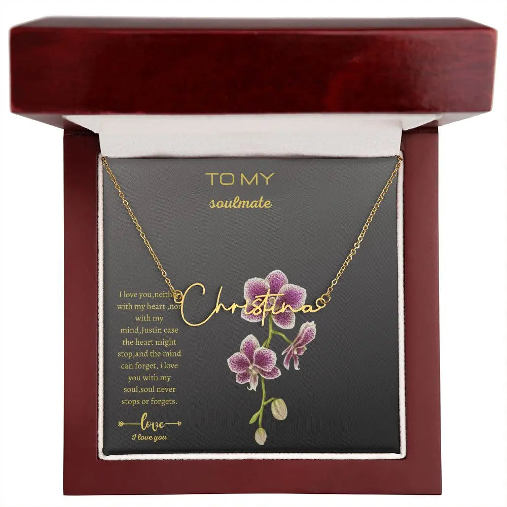Gift to my soulmate  Signature Style Name Necklace . ShineOn Fulfillment