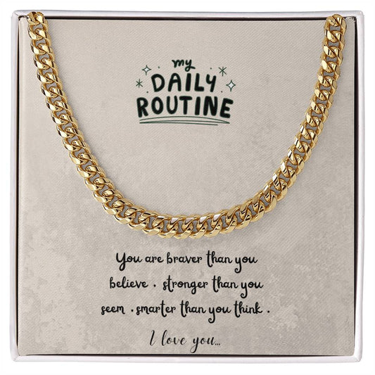 Gift to my son Necklace Cuban Link Chain Men's .
