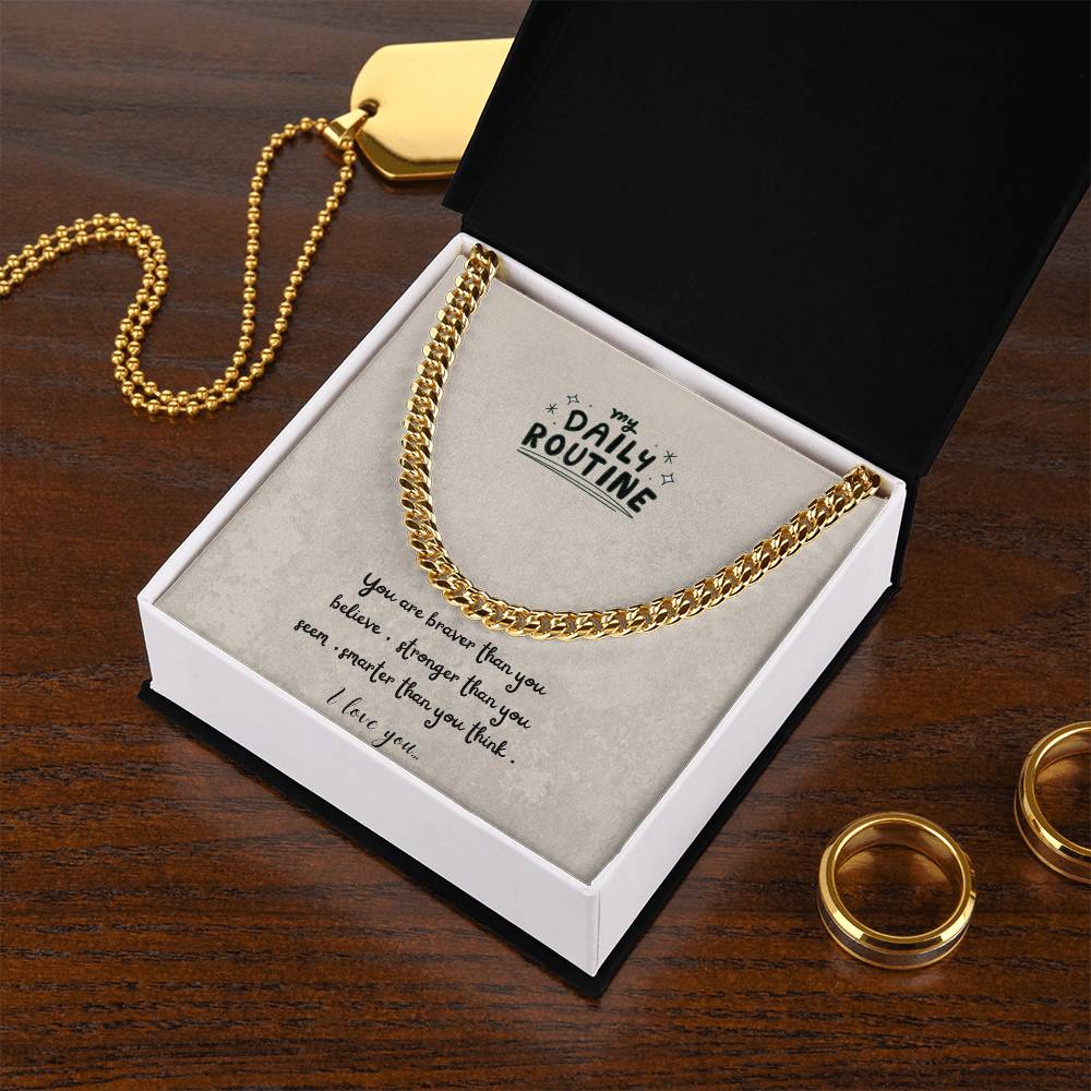 Gift to my son Necklace Cuban Link Chain Men's .