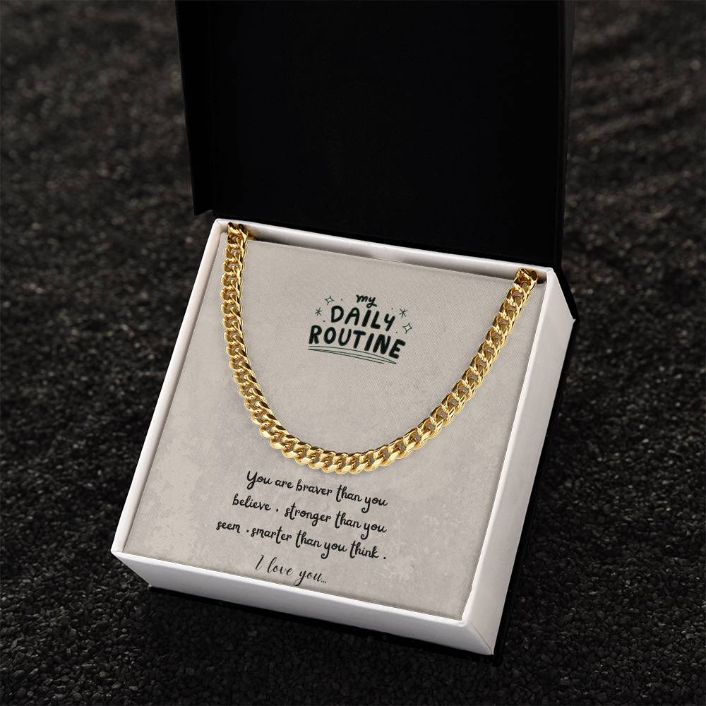 Gift to my son Necklace Cuban Link Chain Men's .