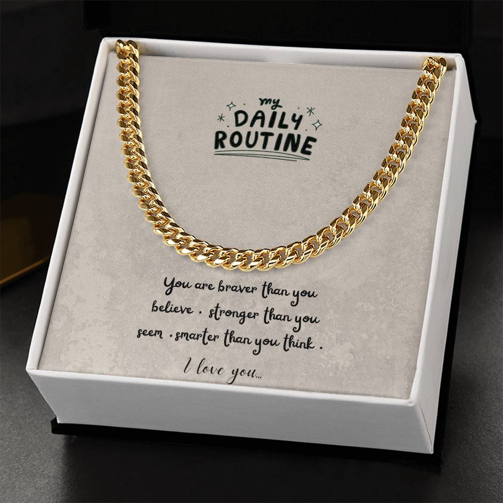 Gift to my son Necklace Cuban Link Chain Men's .