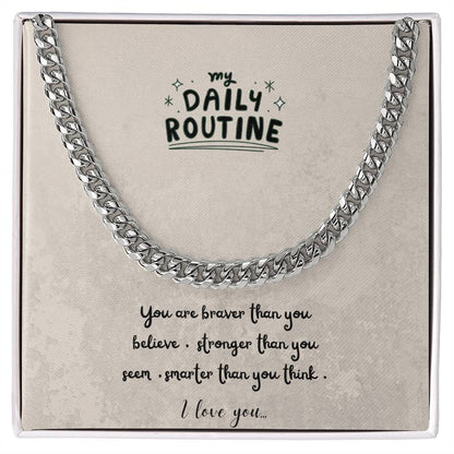 Gift to my son Necklace Cuban Link Chain Men's .