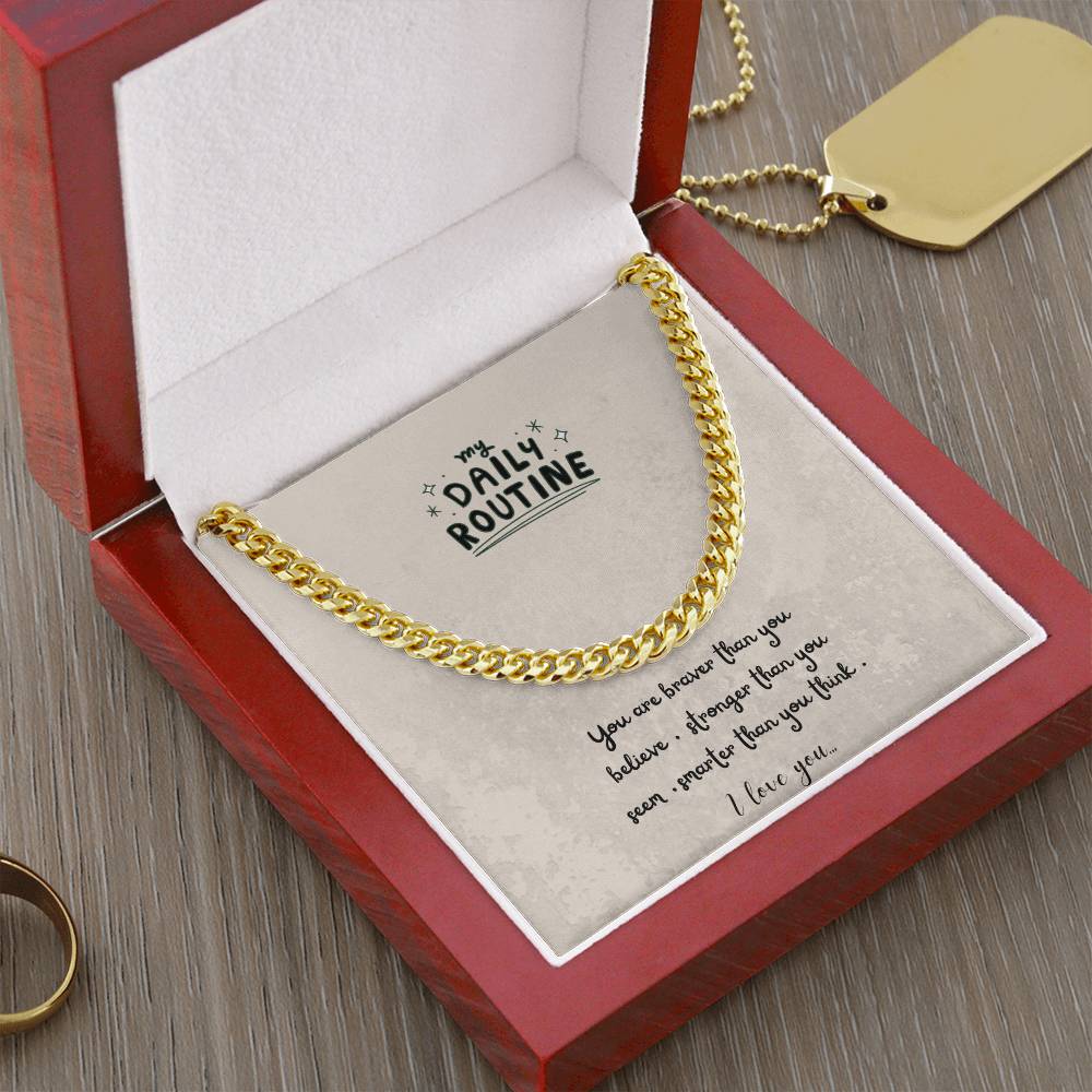 Gift to my son Necklace Cuban Link Chain Men's .