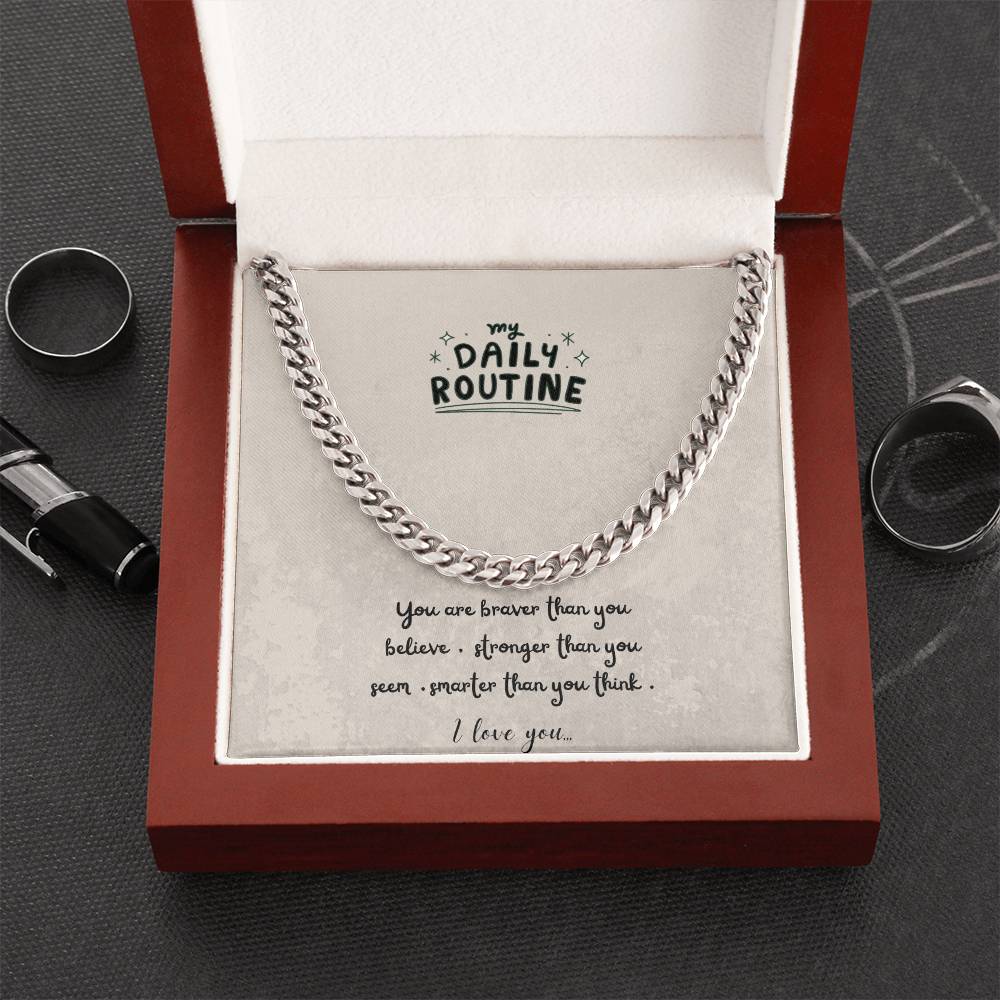 Gift to my son Necklace Cuban Link Chain Men's .